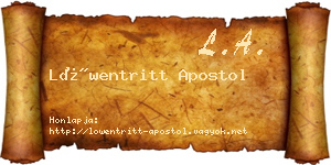 Löwentritt Apostol névjegykártya